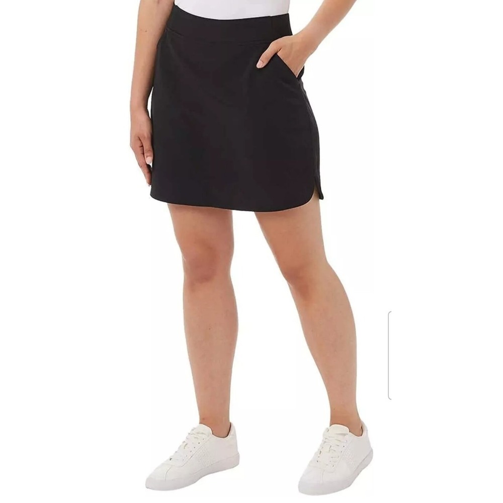 32 Degrees Cool Women's Skort Black Built-In Shorts With Pockets Size Small